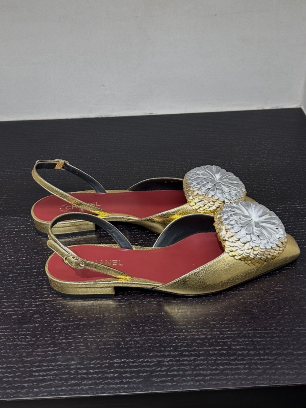 Chanel Chrysanthemum Flat Slingbacks